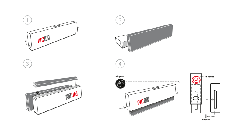 Textil - Spannrahmen mit Druck PIC UP - Digitale Werbedisplays - Modulare Displays® - München