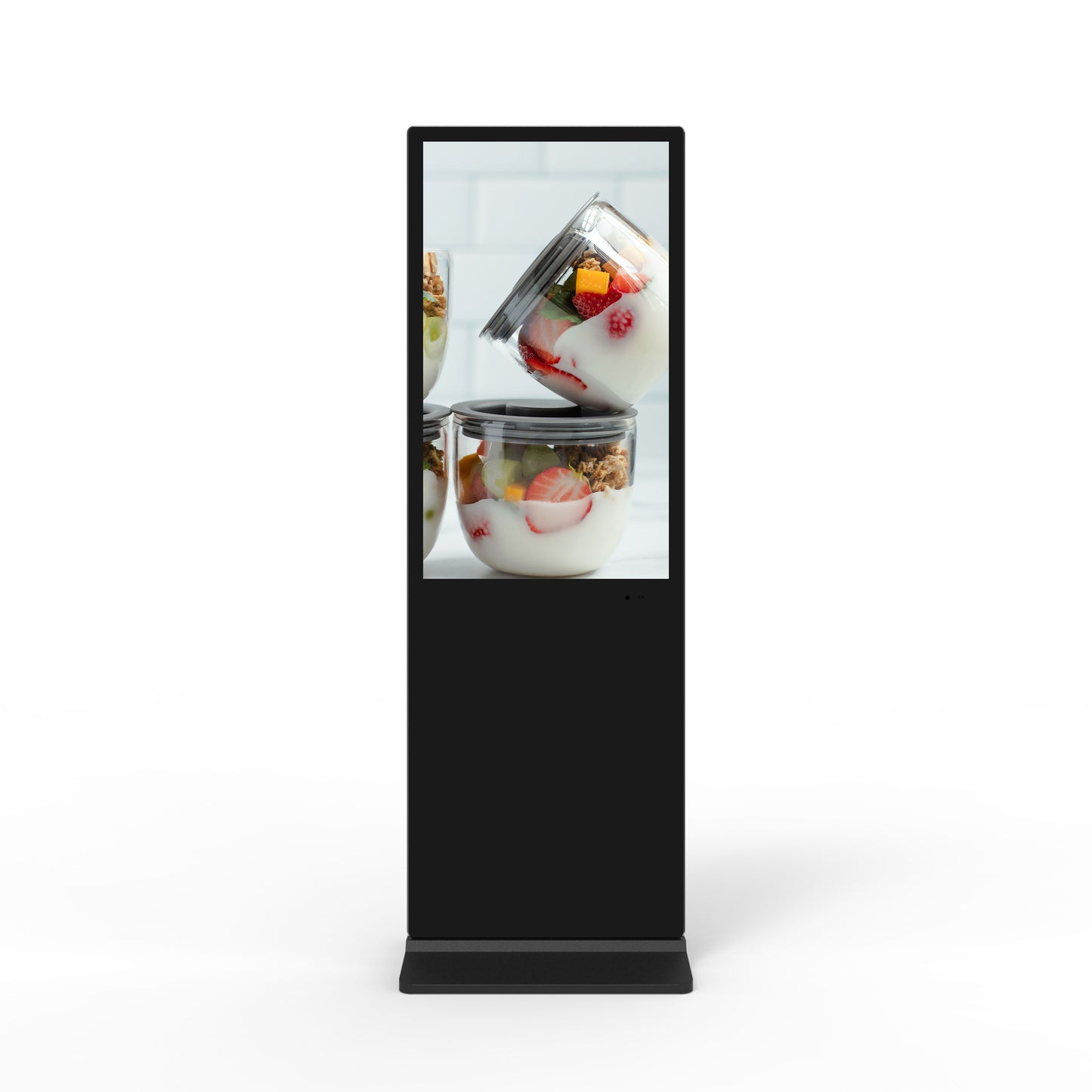 Kundenstopper Digital Signage, freistehend mit Android, 43", 49" und 55"