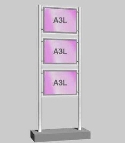 Freistendes LED Acryl- Werbetafel Schaufensterdisplay