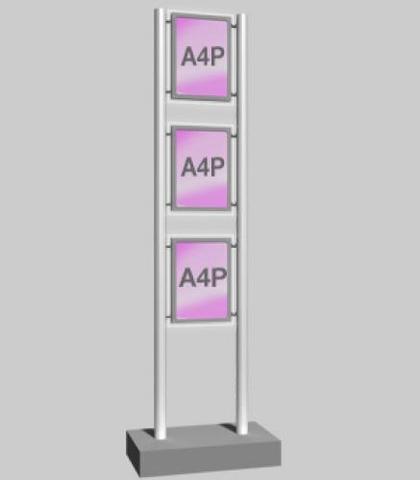 Freistendes LED Acryl- Werbetafel Schaufensterdisplay