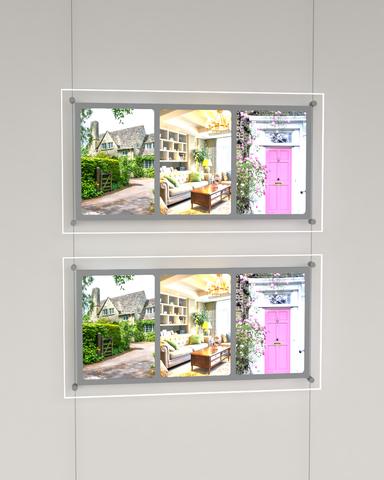 LED Werbetafeln Schaufenster Displays 3 x DIN A4 Hochformat