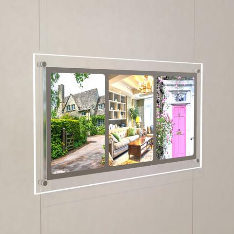 LED Werbetafeln Schaufenster Displays 3 x DIN A4 Hochformat