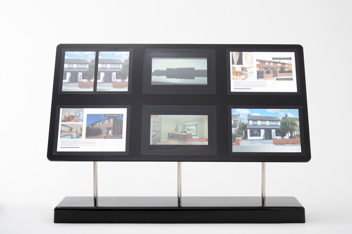 FREISTEHENDES LED-DISPLAY CLARALIGHT mit 2, 4 oder 6x DIN A3 LED Postertaschen