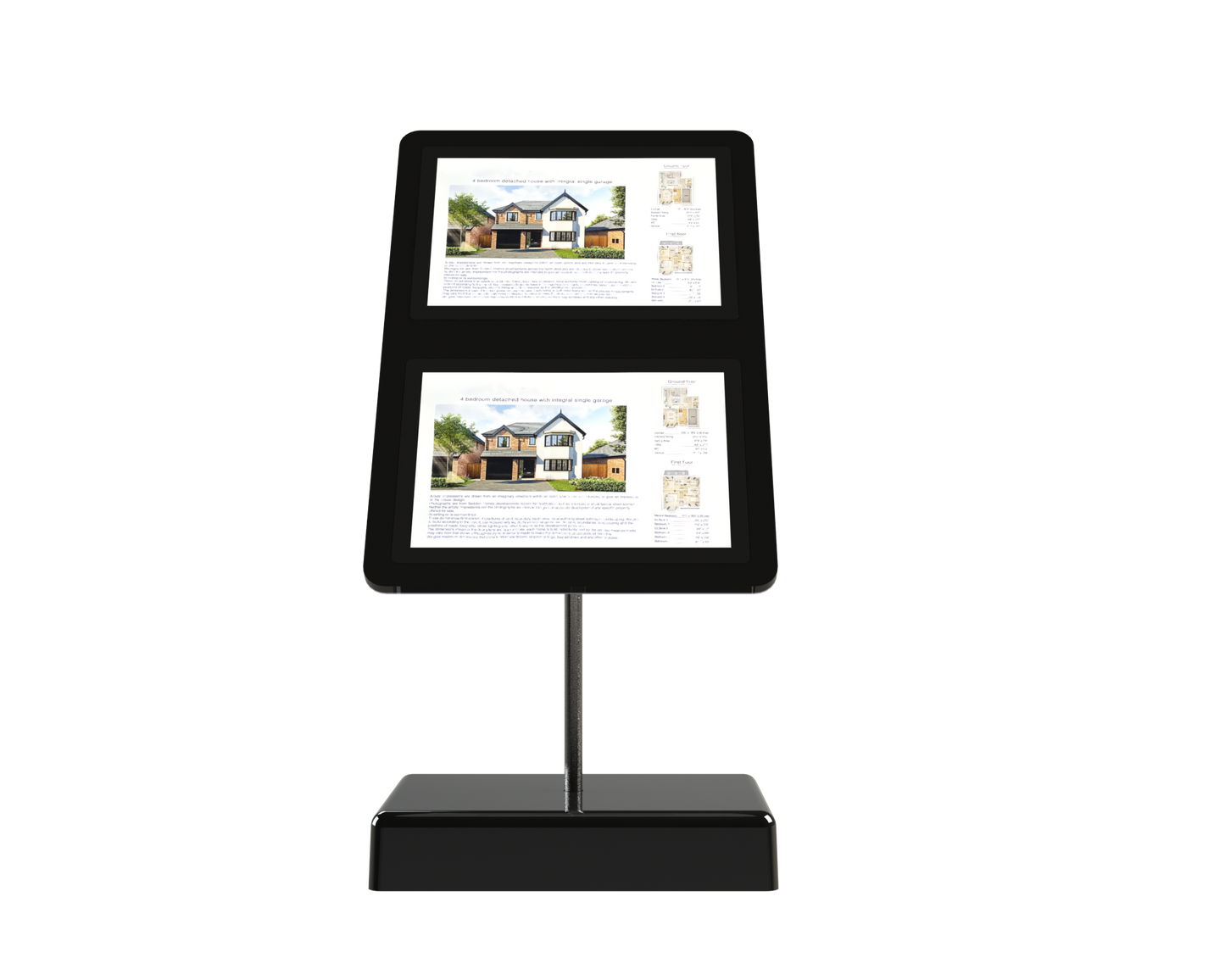 FREISTEHENDES LED-DISPLAY CLARALIGHT mit 2, 4 oder 6x DIN A3 LED Postertaschen