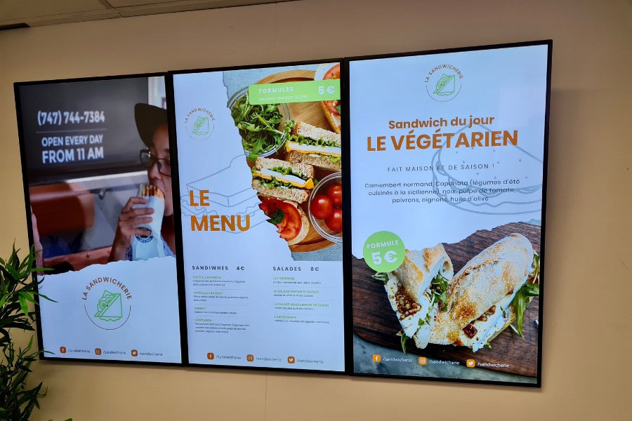 Digitale Menütafel 32" - 55" - Digital Menu Board
