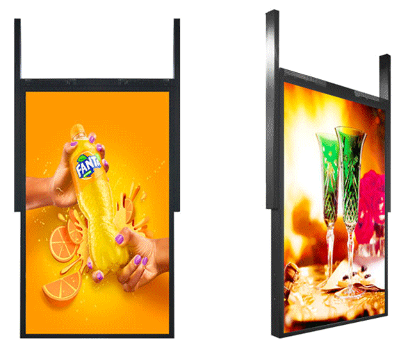 Schaufenster Werbedisplay digital, 49" und 55", 3500 cd/m²/ 1000 cd/m²