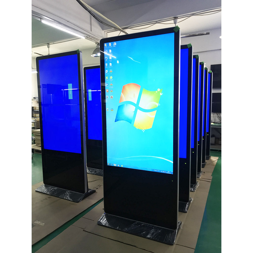 Kundenstopper Digital Signage, freistehend mit Android, 43", 49" und 55"