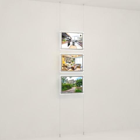 LED Werbetafeln Querformat DIN A3 - seitlicher Befestigung - Digitale Werbedisplays - Modulare Displays® - München