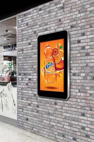 Digitaler Werbebildschirm 22" - 86" 2500 cd/m², für Außenbereich (IP65)- Wandmontage