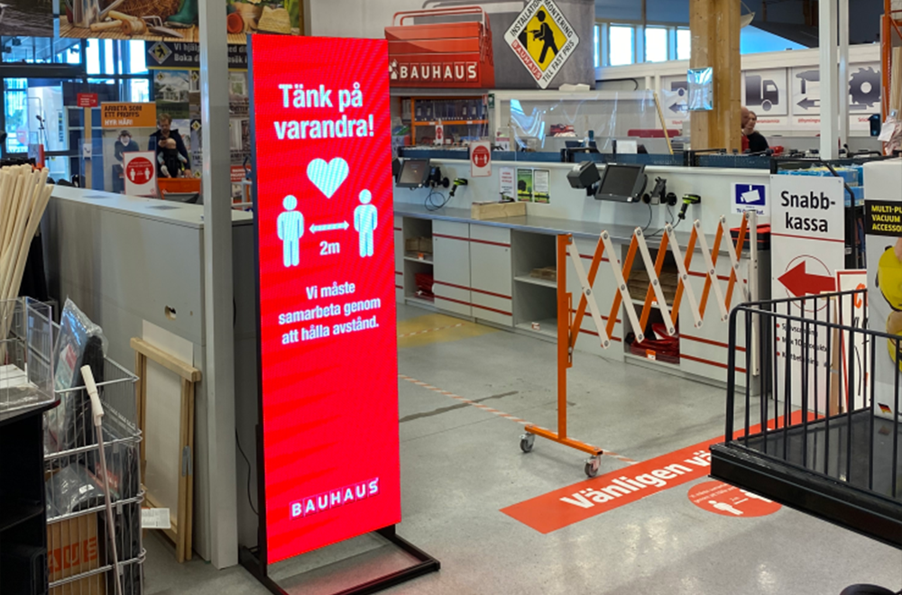 LED Videowand Freistehend - Totem Indoor P2 - P3 Videowall