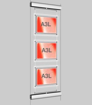 Rotierende Led Schaufenster Displays mit Acryl - Postertaschen DIN A3 - Digitale Werbedisplays - Modulare Displays® - München