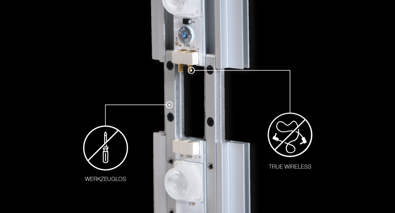 LED Textil-Spannrahmen LED Pressewand freistehend, in verschiedenen Breiten und Höhen