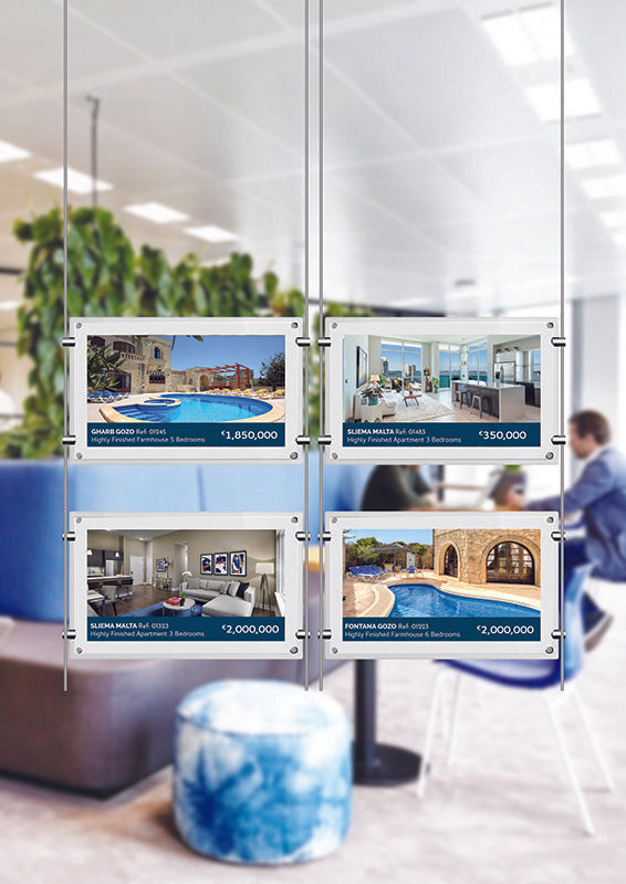 Digitale Werbedisplays für Schaufenstern - Kit 3x 15", 1000 cd/m²