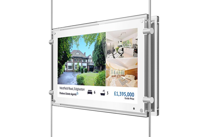 Digitale Werbedisplays für Schaufenstern - Kit 3x 15", 1000 cd/m²