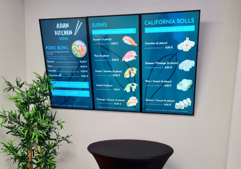 Digitale Menütafel 32" - 55" - Digital Menu Board