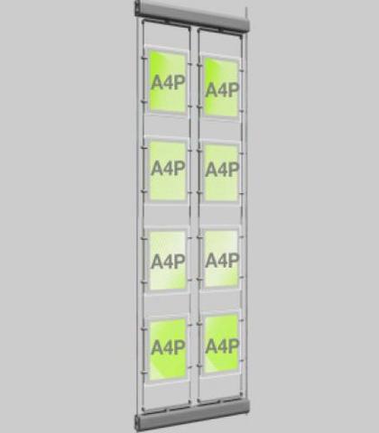 LED Schaufenster Display drehbar DIN A4 Hochformat