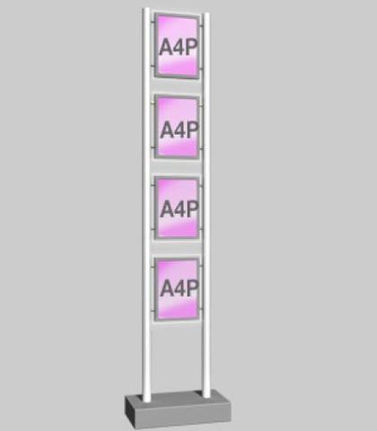 Freistendes LED Acryl- Werbetafel Schaufensterdisplay