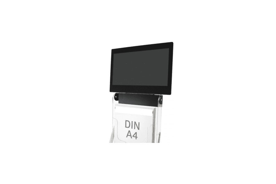 Falt - Prospektständer mit Monitor 13,3" - Digitale Werbedisplays - Modulare Displays® - München