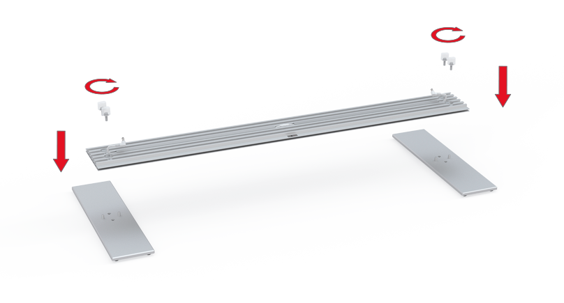 LED Messetheke 100x104x40 cm