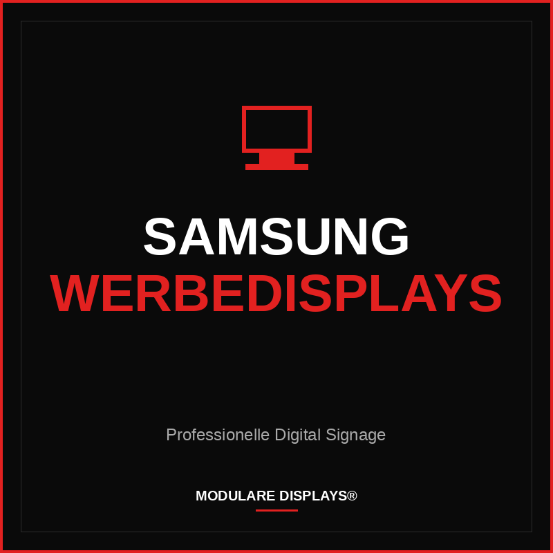 Samsung Werbedisplays - Professionelle Digital Signage - Modulare Displays