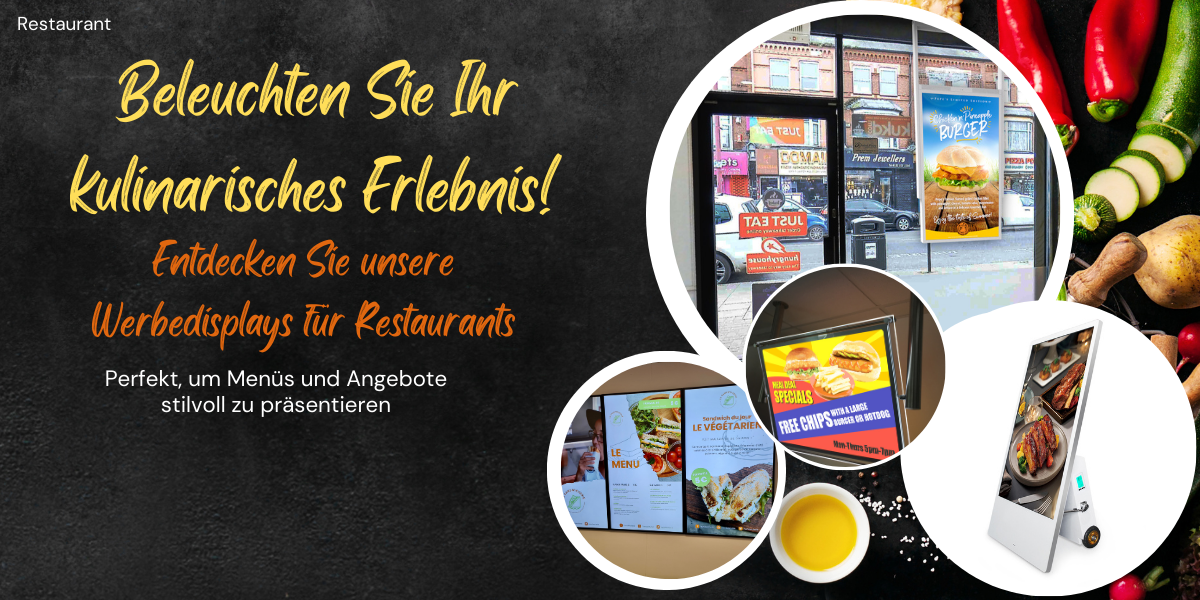 Digitale Werbedisplays für Restaurants