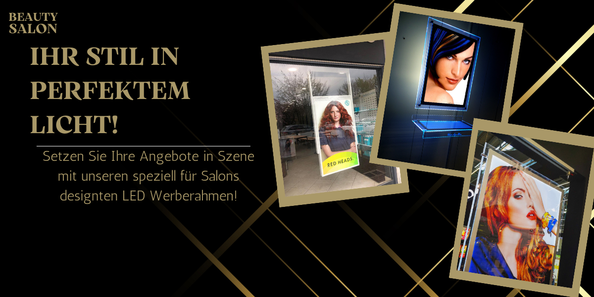 digitale Werbedisplays für Salons