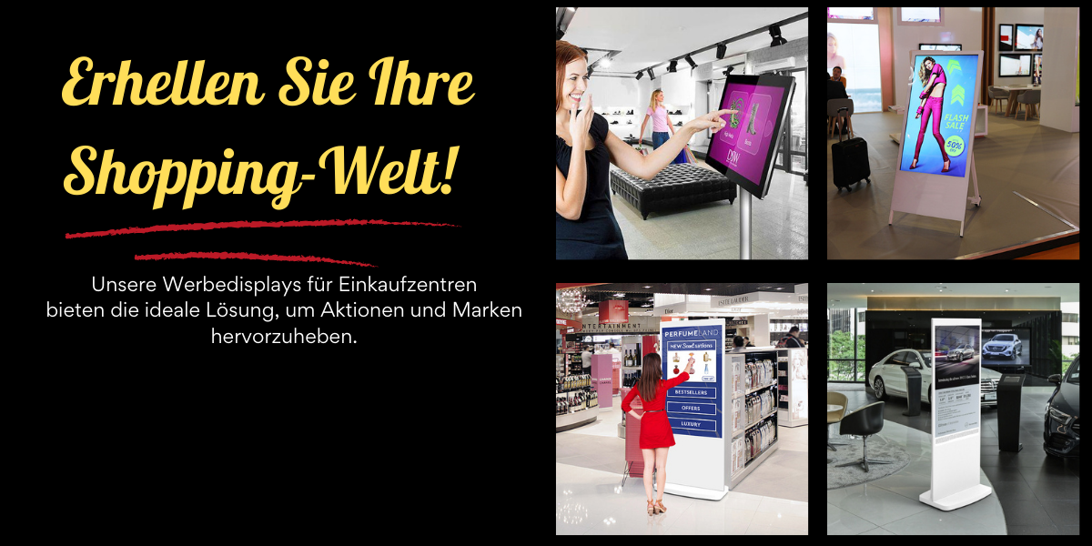 Digitale Werbedisplays für Shops