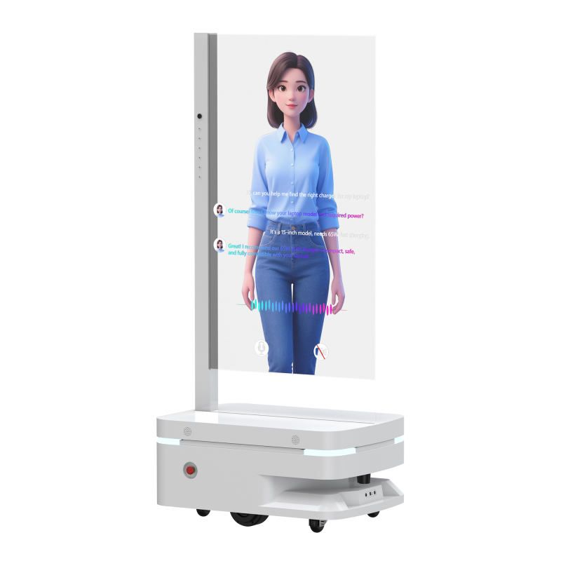 KI-Werberoboter mit Transparent-OLED & Digital Human (30/48/55")