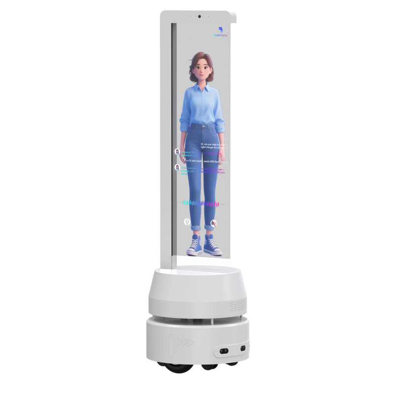 KI-Werberoboter mit Transparent-OLED & Digital Human (30/48/55")