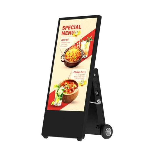 Digitaler Kundenstopper 43 Zoll Outdoor einseitig - Vorderseite mit Display, bis 2.000 cd/m², IP65 - Modulare Displays® München