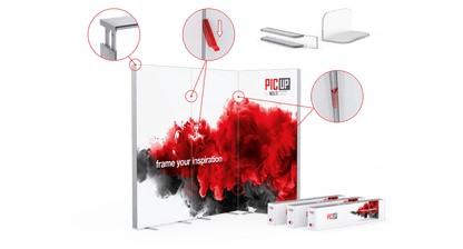 Textil - Spannrahmen mit Druck PIC UP - Digitale Werbedisplays - Modulare Displays® - München