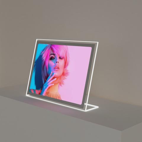 LED Acryl- Tischaufsteller Menükartenhalter