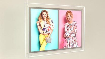 LED Schaufenster Display Multiplatten Kit 1, 2, 3 oder 4x 2DIN A3 in Hochformat - Digitale Werbedisplays - Modulare Displays® - München