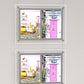 LED Acryl- Postertaschen Hochformat mit 2xDIN A4 - komplettes Kit