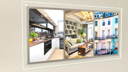 LED Acryl Posterhalter Multiplatten Kit 3xDIN A4 - Digitale Werbedisplays - Modulare Displays® - München