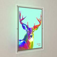 Led Schaufenster Displays Hochformat DIN A0 mit seitlicher Befestigung