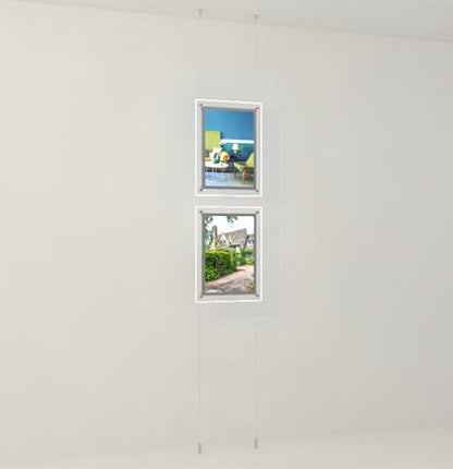 Schaufenster Displays DIN A3 Hochformat mit frontaler Befestigung - LED Acryl - Postertasche - Digitale Werbedisplays - Modulare Displays® - München