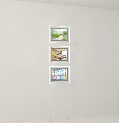 Led Acryltasche Schaufenster Display DIN A4 Querformat mit frontaler Befestigung - Digitale Werbedisplays - Modulare Displays® - München