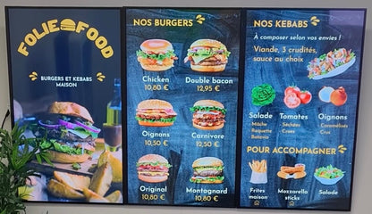 Digitale Menütafel 32" - 55" – Digital Menu Board | Gastronomie & Handel - Digitale Werbedisplays - Modulare Displays® - München