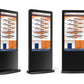 Digitale Info- Stele mit Multi-Touchscreen und Android Media Player, in Weiß oder Schwarz mieten