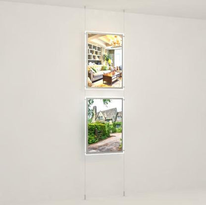 LED Posterhalter DIN A2 Hochformat mit frontaler Befestigung - Digitale Werbedisplays - Modulare Displays® - München