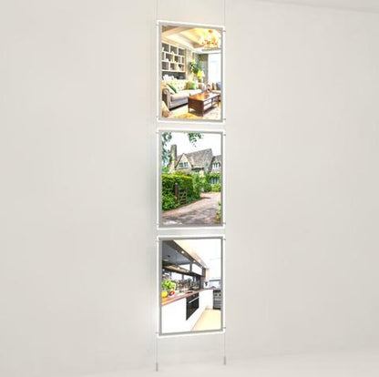 LED Posterhalter DIN A2 Hochformat mit frontaler Befestigung - Digitale Werbedisplays - Modulare Displays® - München
