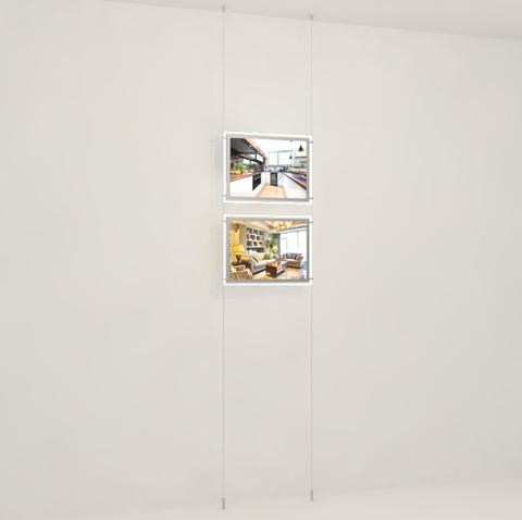 LED Werbetafeln Querformat DIN A3 - seitlicher Befestigung - Digitale Werbedisplays - Modulare Displays® - München