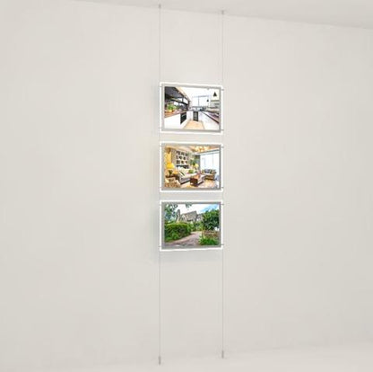 LED Werbetafeln Querformat DIN A3 - seitlicher Befestigung - Digitale Werbedisplays - Modulare Displays® - München