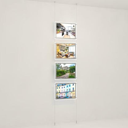 LED Werbetafeln Querformat DIN A3 - seitlicher Befestigung - Digitale Werbedisplays - Modulare Displays® - München