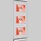 Rotierende Led Schaufenster Displays mit Acryl- Postertaschen DIN A3 - Digitale Werbedisplays - Modulare Displays® - München