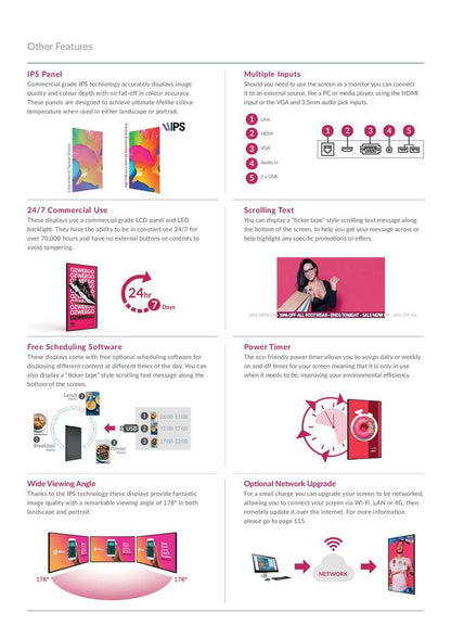 Android Werbeanzeige Bildschirm mit lebendigen Farben 700cd/qm - Digitale Werbedisplays - Modulare Displays® - München