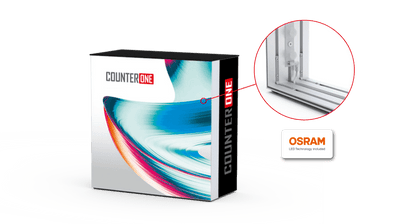 LED Messetheke COUNTER ONE - Digitale Werbedisplays - Modulare Displays® - München