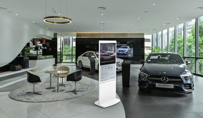 Digitale Infostele mit Android Media - Player. Werbemonitor SLIM. Digitale Werbedisplays - Modulare Displays® - München