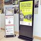 Digitale Info- Stele mit Android Media- Player. 50 und 55 Zoll Werbemonitor "SLIM-Line"